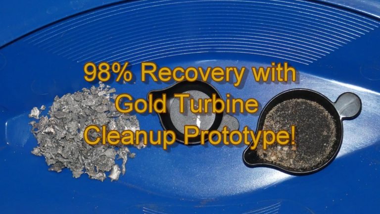 Gold Turbine (TM) Cleanup prototype recovers 98% in tests